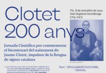 Con motivo de los 200 años del nacimiento del P. Jaume Clotet