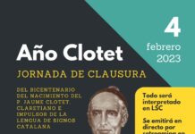 Clausura de los 200 años del nacimiento del P. Jaume Clotet